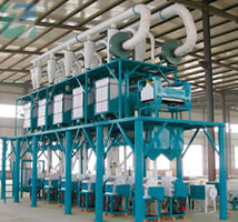 钢架式60吨面粉成套设备